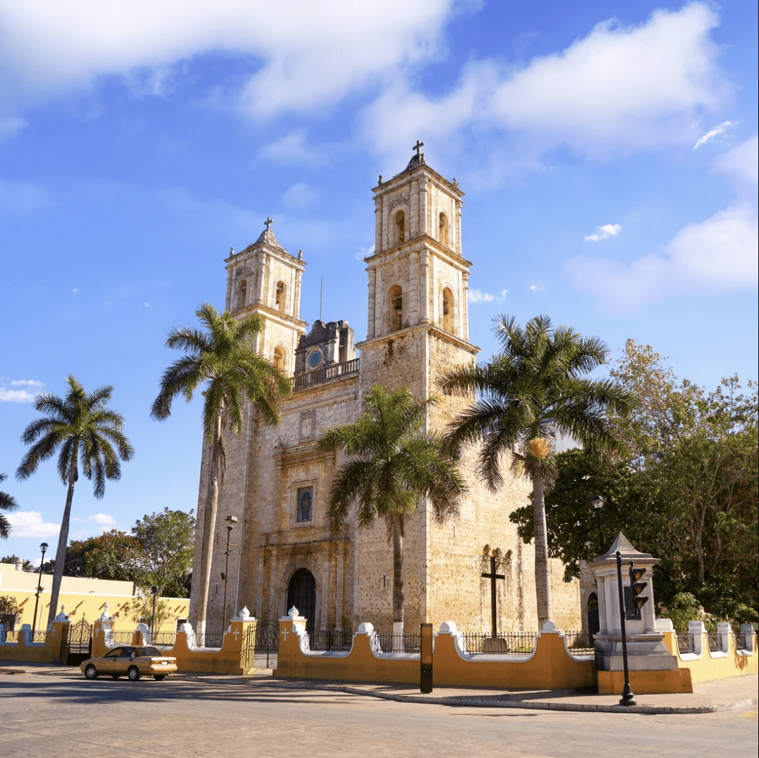 Colonial church in Valladolid, Yucatán