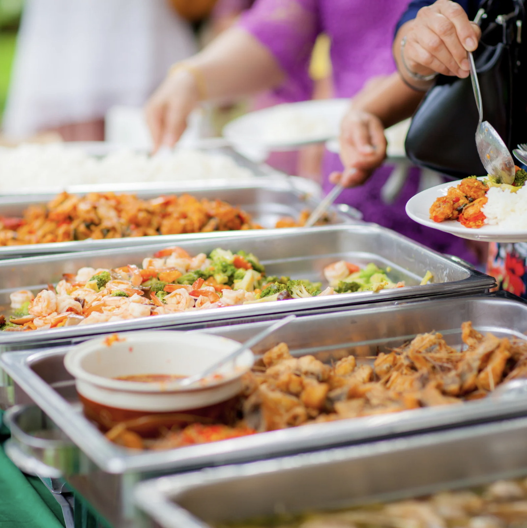 Regional Mexican buffet prepared for guided day tour