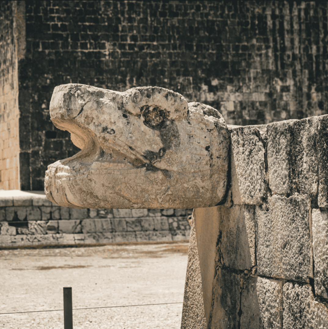 Stone Chac Mool sculpture at Chichén Itzá