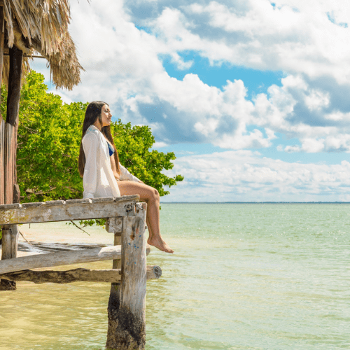 Relaxing at Isla Pasión during a Holbox day tour